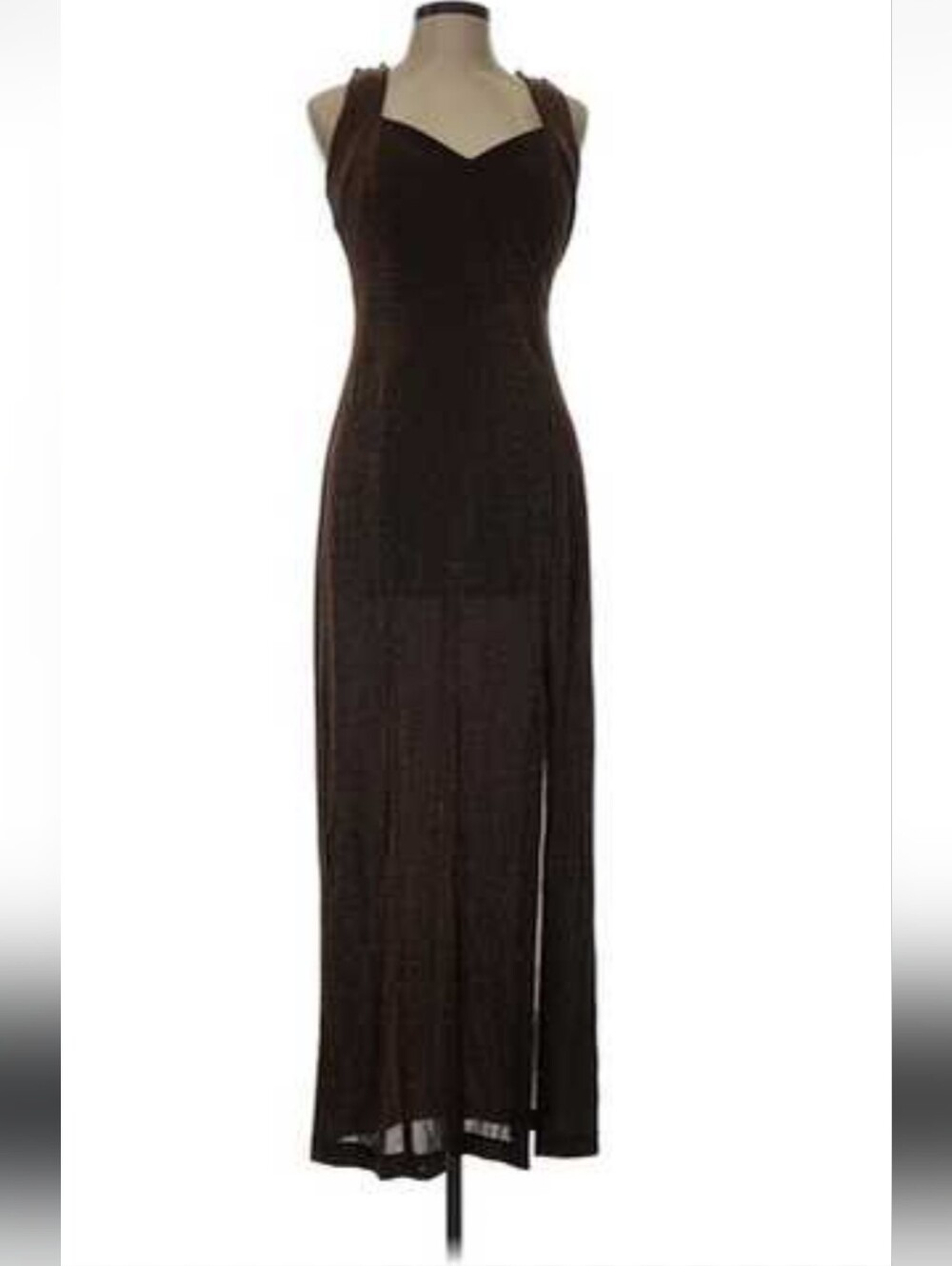 Vintage Backless Maxi Dress with Sweetheart Neckline